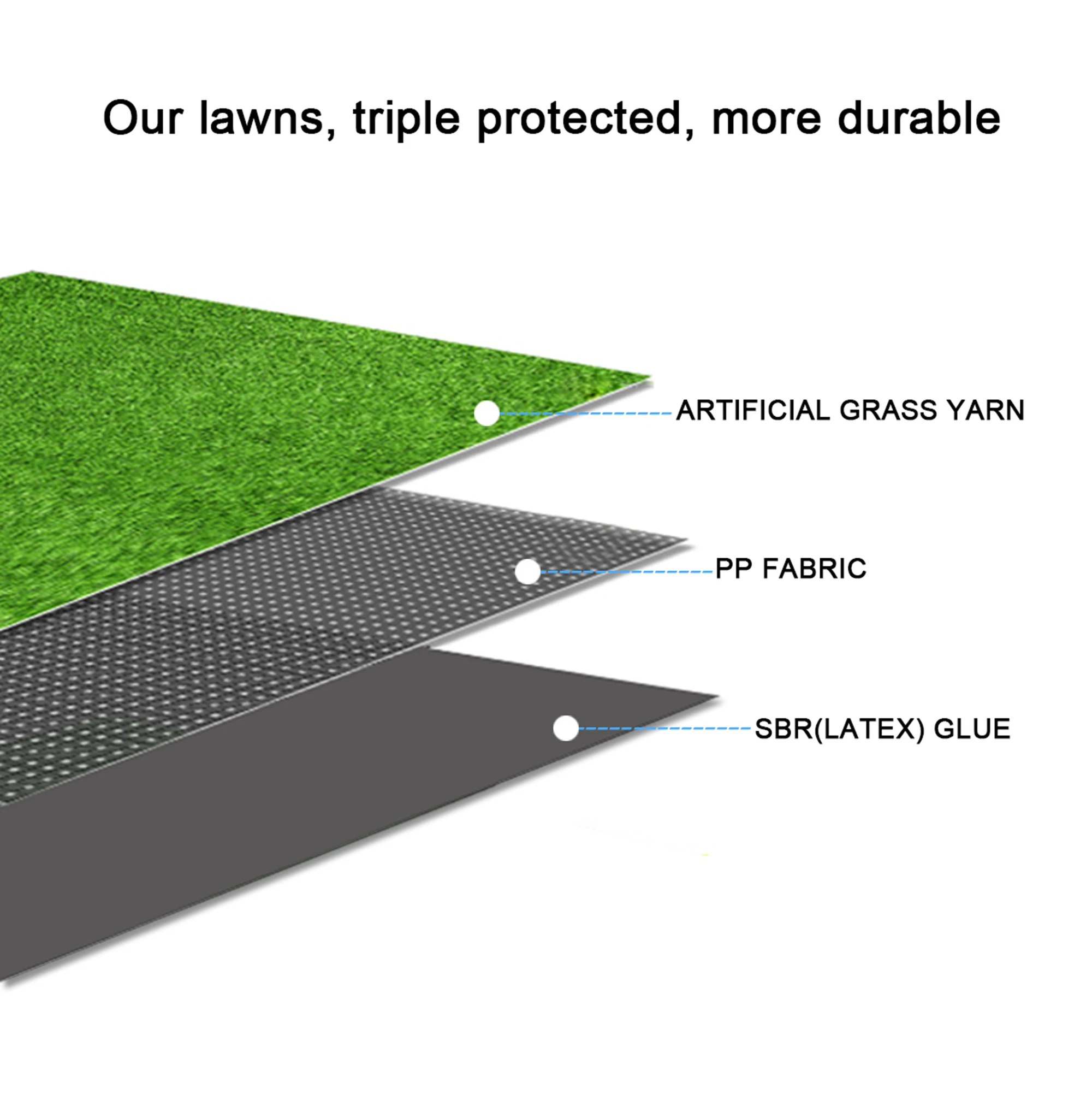 Js Realistic Plastic Fake Lawn Roll 60cm*90cm High Density Waterproof