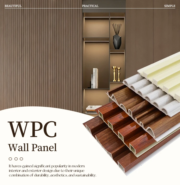 Wood Plastic Composite Interior Wpc Wall Panel Fluted Wall Panel Modern ...