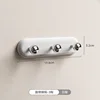 Round ball hook (3 hooks) white