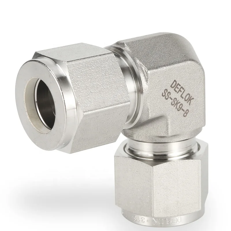 3/8" OD  6000 psi  316 SS Stainless Steel Tube connector Hylok Type Instrument Fittings Double 