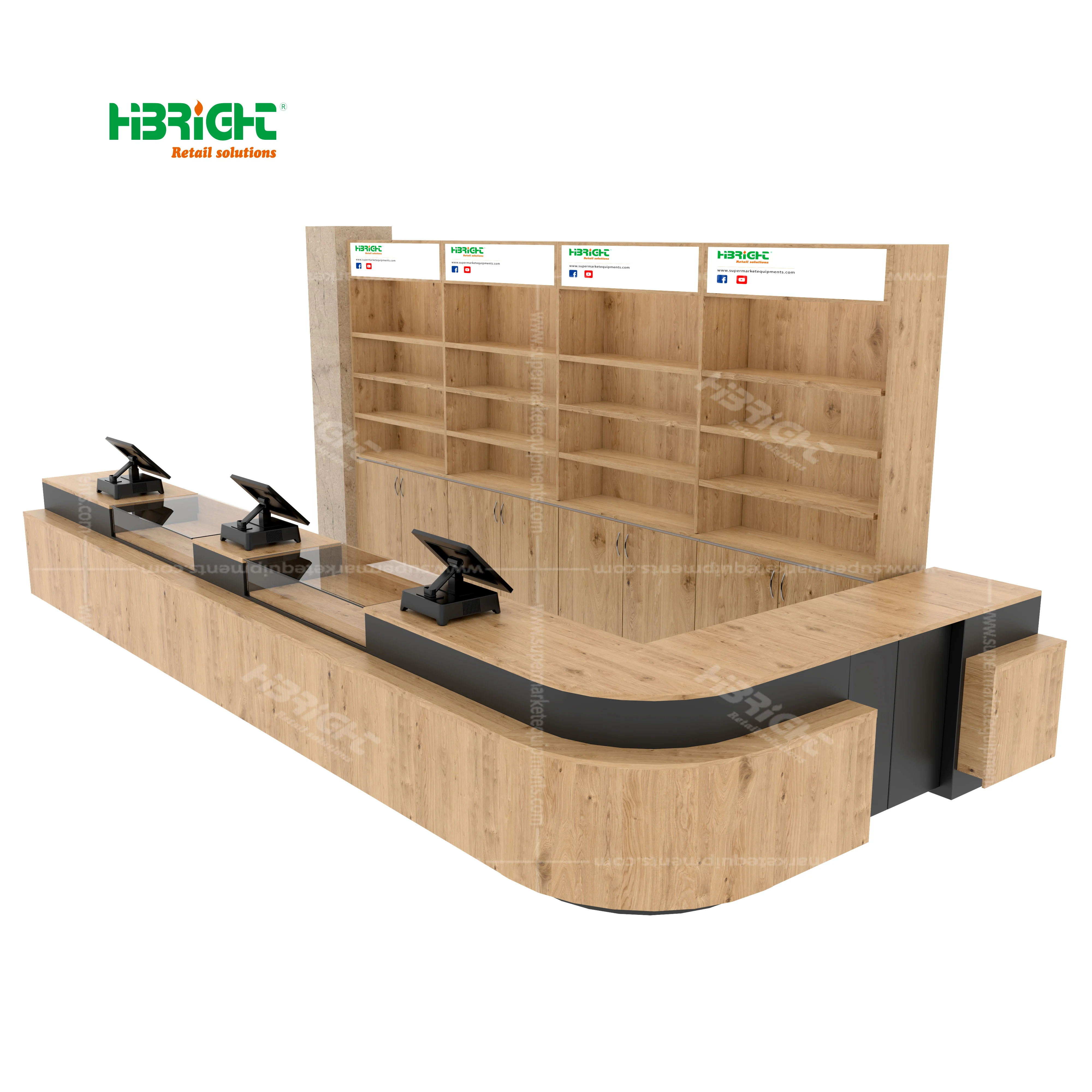 Grocery Store Shop Cash Counter Design Display Cash Counter Register Cashier for Retail Store Fixture