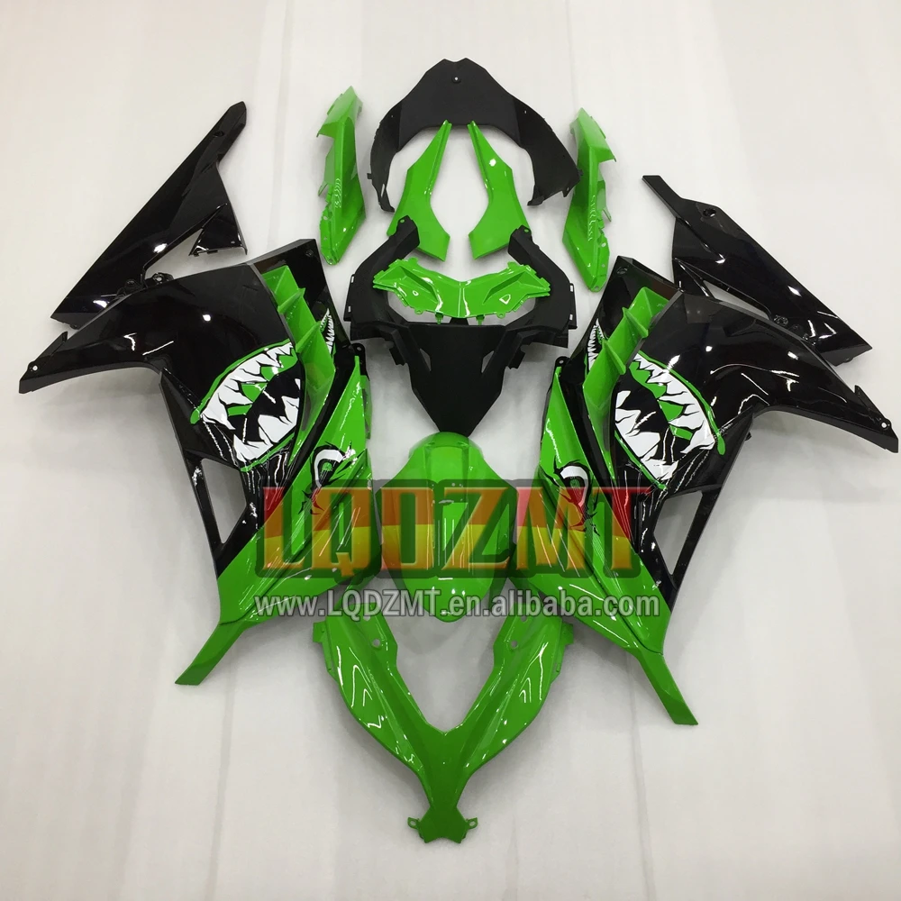 Plastics + Design 写真集 Injection For KAWASAKI NINJA ZX-3R EX300 Green black ZX 300