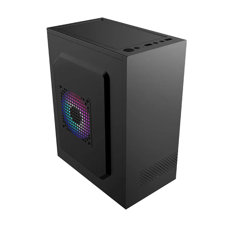 Low Price COOLMOON OEM Desktop Computer Gaming Mini Pc case A-ATX/ ITX SPCC Cheap Mid Tower Pc case Business Office Mini case Pc