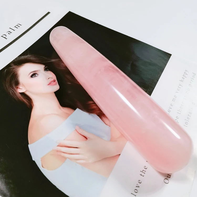 Crystal Rose Quartz Vibrator Massage Wand for Women