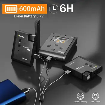 Comica UHF Wireless Lavalier Microphone, BoomX-U2 Qua  for Camera Smartphone Camcorder, for Movies Interview Conference detail image