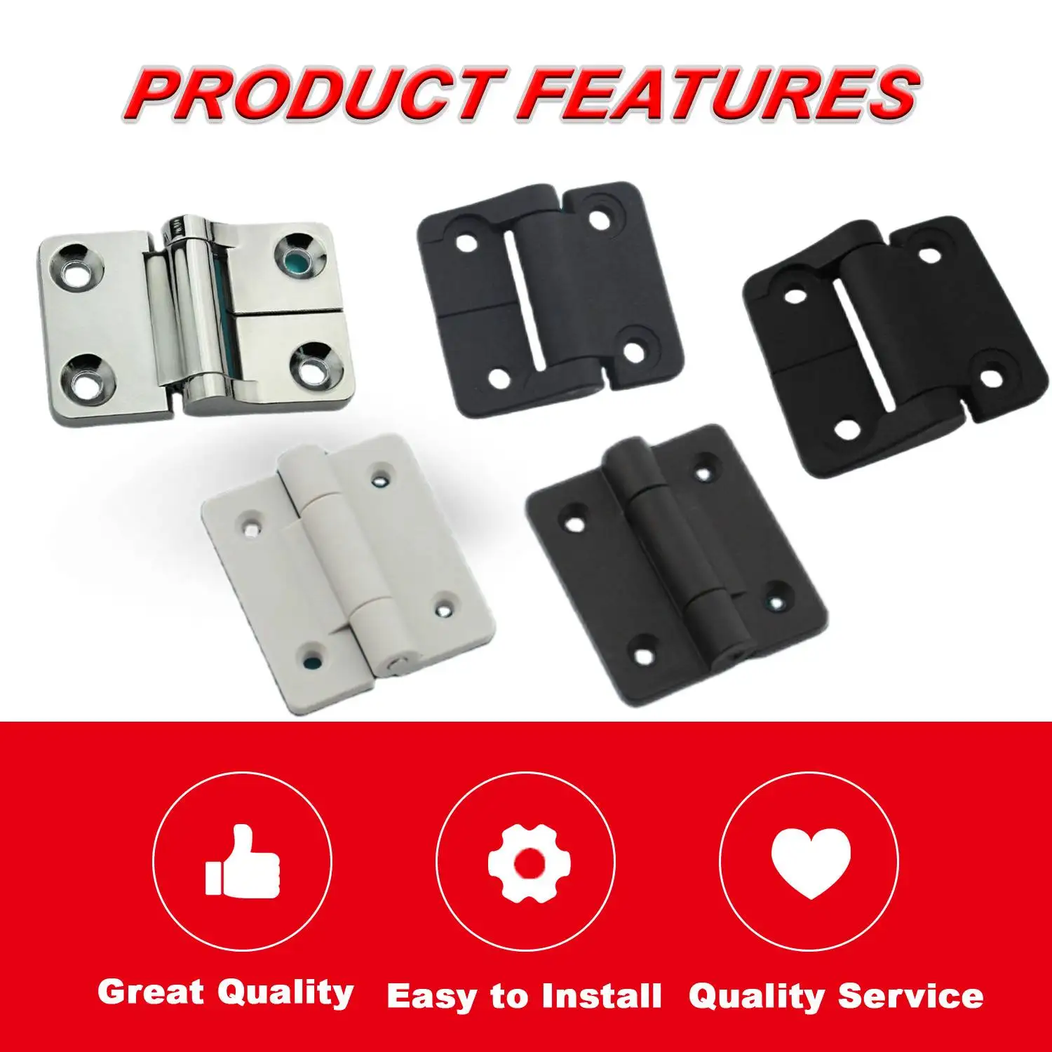 180 Degree Door Torque Hinge Friction Hinge Black Torque Hinge