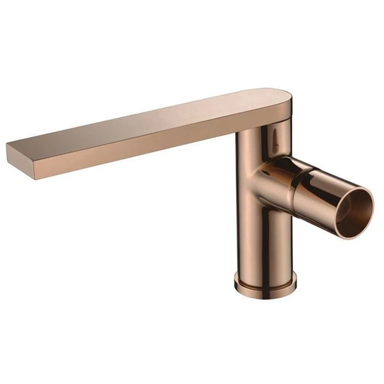 New Mono Basin Mixer Tap with Lead Free Single Lever  Hot and Cold Water Mixer Gold Bathroom Sink Taps