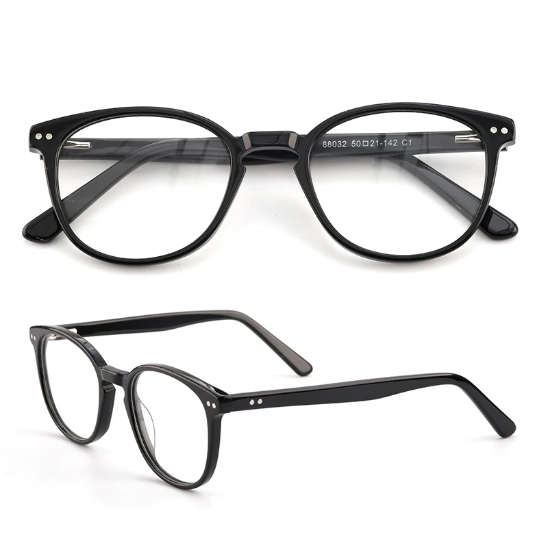 New Round Not Breakable Combination Acetate Eyewear Glasses Frame for Girls