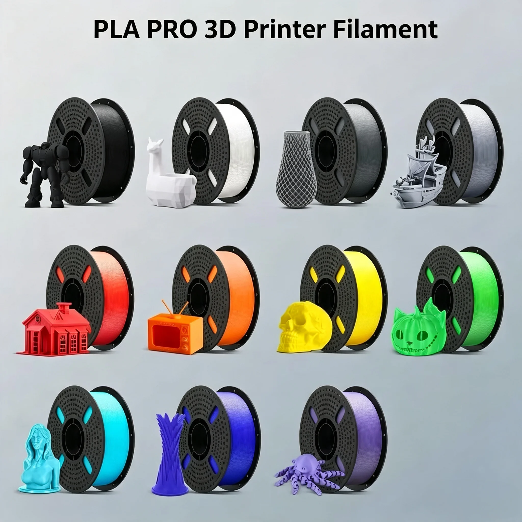 Newmars 3DP PLA 3D Printer Filament 1.75mm 1KG, Wholesales 3D Filament, PETG/ASA/TPU/PLA Plastic Rods Filament for 3D Printing