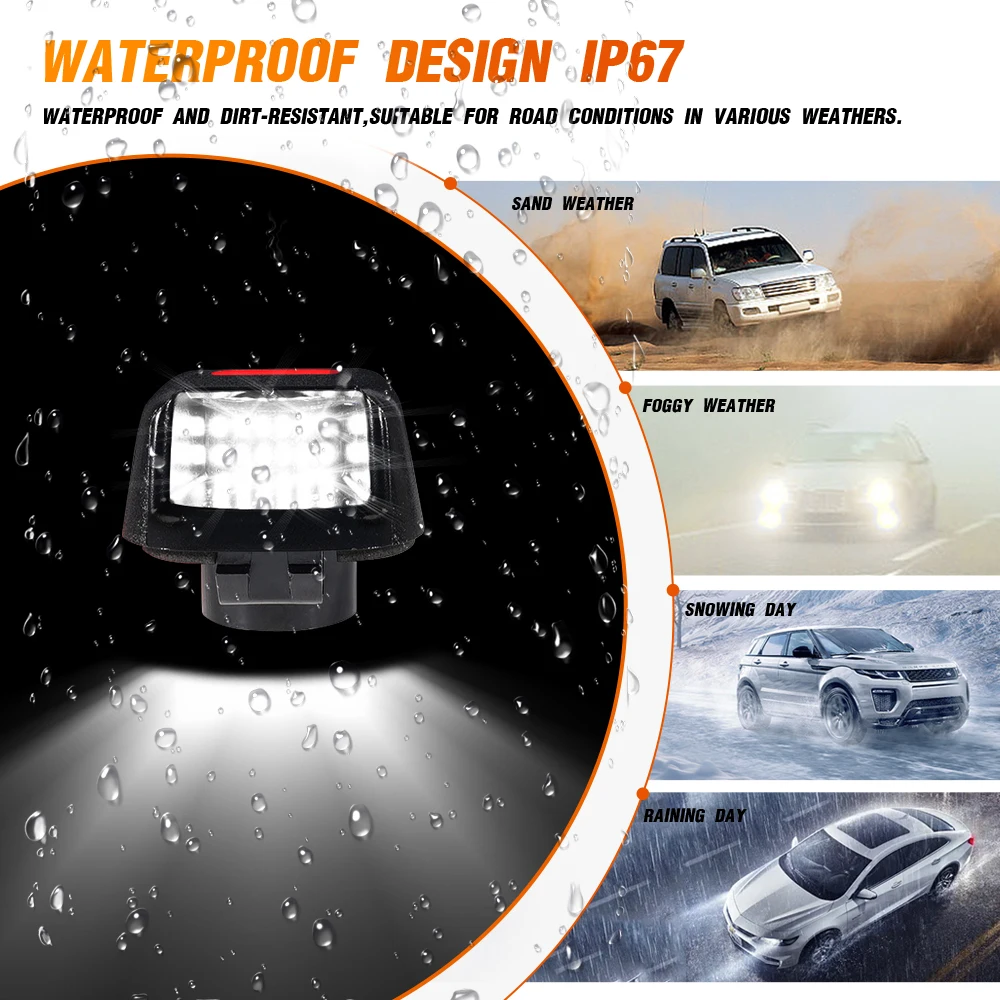 Lot De 2 Lampes LED Blanches Pour Plaque D'Immatriculation Nissan Navara D40 Frontier Armada Titan Xterra Suzuki Equator - Super Lumineuses
