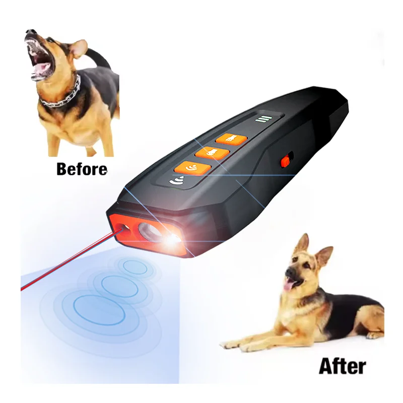 Saijzek Top 3 mode 1200mah 50ft High Effective Anti Dog Barking Deterrent Device ultrasonic dog repeller Anti Barking Device