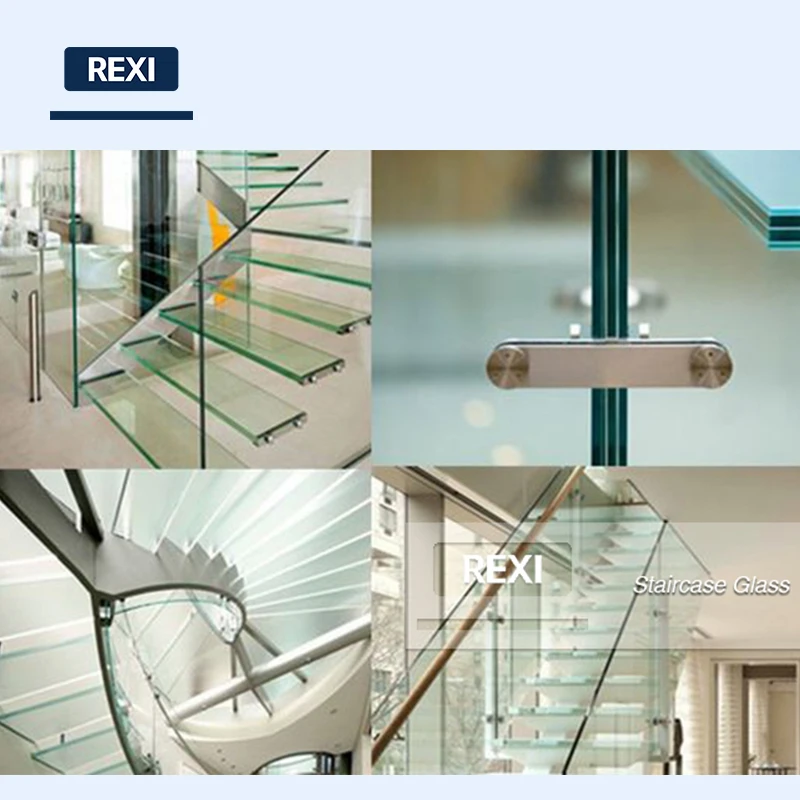 Современные противоскользящие закаленные Многослойные Стеклянные лестницы для помещений спиральные и прямые стили для квартир