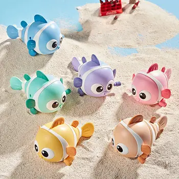 2024 Top selling children's beach toys baby & toddler cartoon animal wind up toys water  games kids baby toys with candy