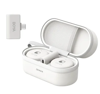 BOYA Omic-U Wireless Lavalier Microphone for Android USB C Mini Lapel Type C for Video Recording Podcast YouTube Live Streaming
