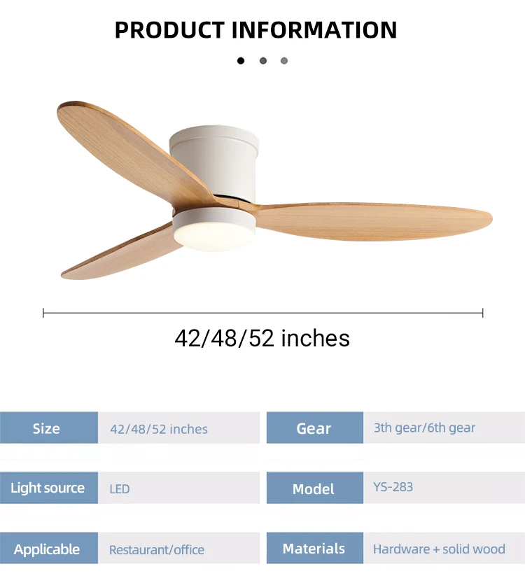 High Quality Ceiling Fan Simple Hanging Low Profile Ac Motor Remote ...