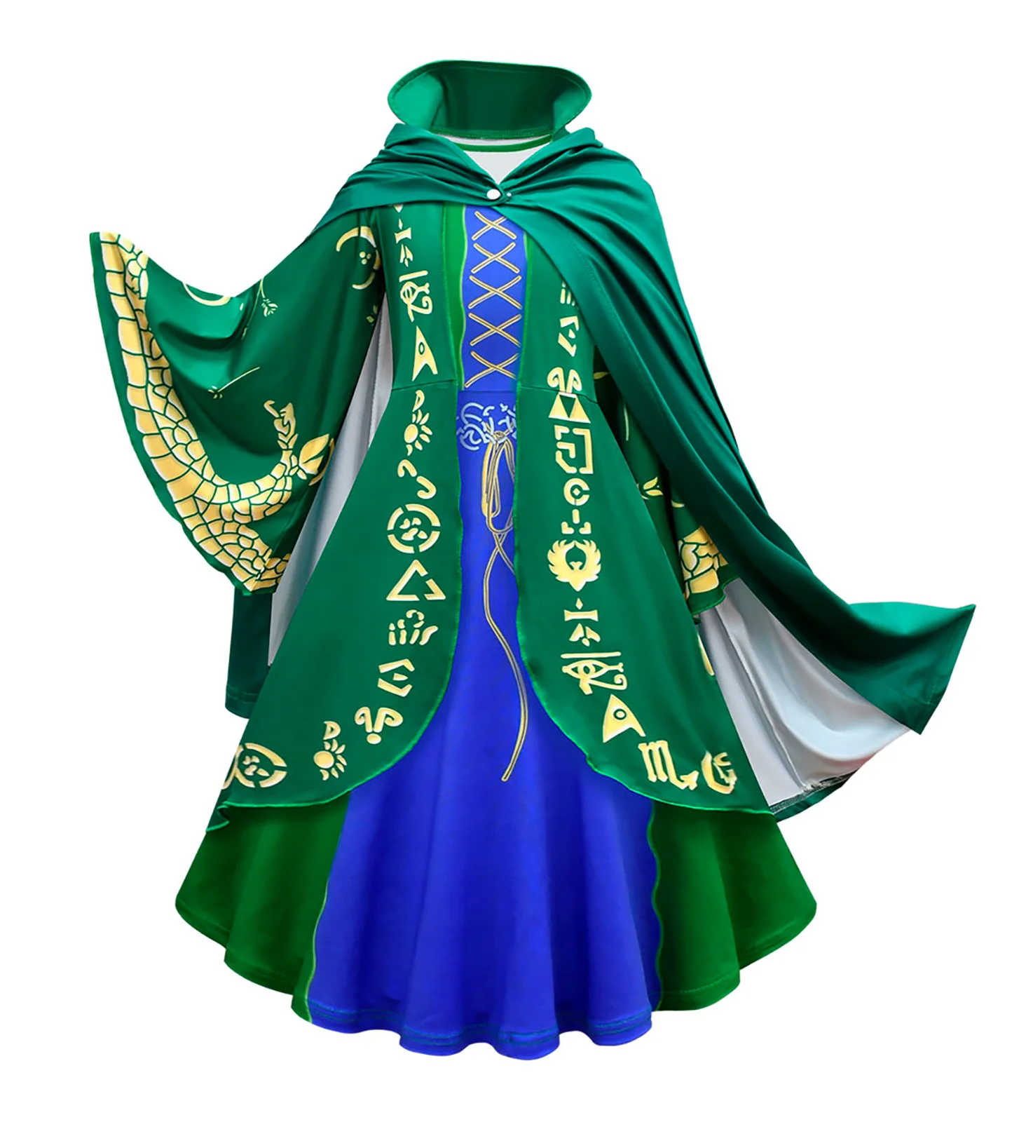 Hocus Pocus 2 Sanderson Sister Costume for Girls - Witch Halloween Outfit  with Cloak and Wig for Party and Cosplay