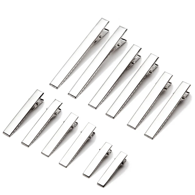 Сделай Сам золотые металлические зажимы для волос из нержавеющей стали без сгиба утка Билла крокодил заколки для волос для маленьких девочек