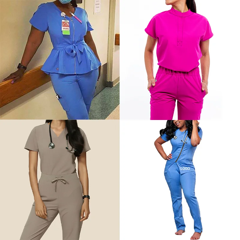 Factory Scrubs Joggers Scrubs Suit Women Men Unisex Cheap Work Nursing