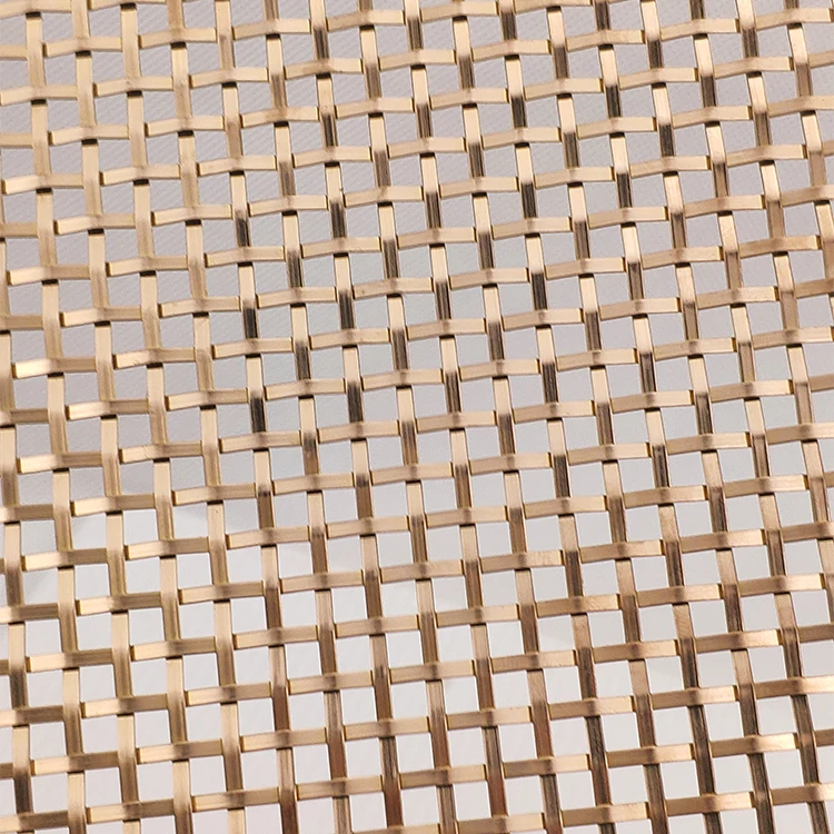 Rose Gold Color Customized Decorative Wire Mesh for Cabinets