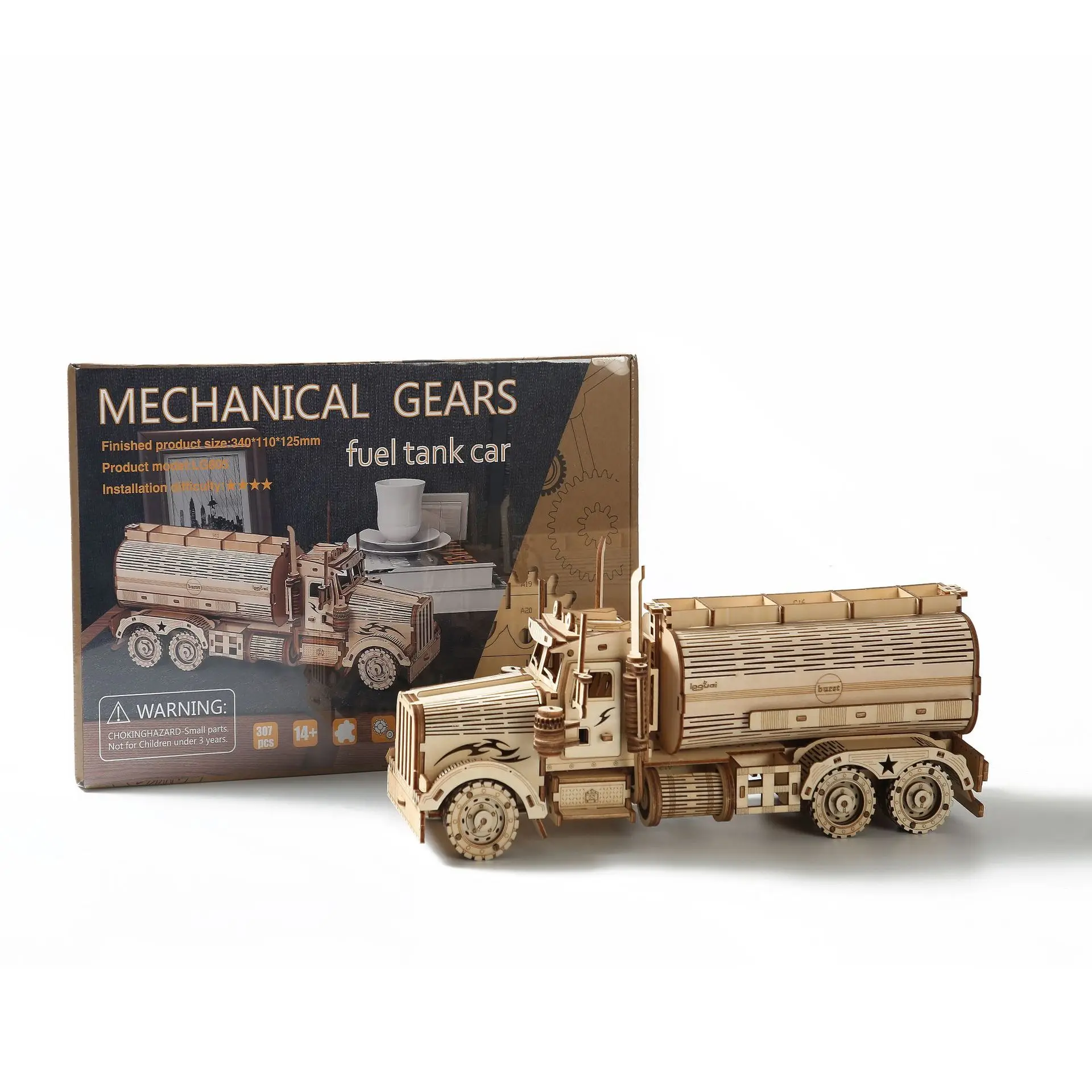 New 3d Wooden Puzzle Fuel Tank Car Big 