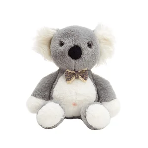 Factory Custom Cute Gray White Koala Plush Doll Toy Soft Microwavable Stuffed Animal with PP Cotton Filling