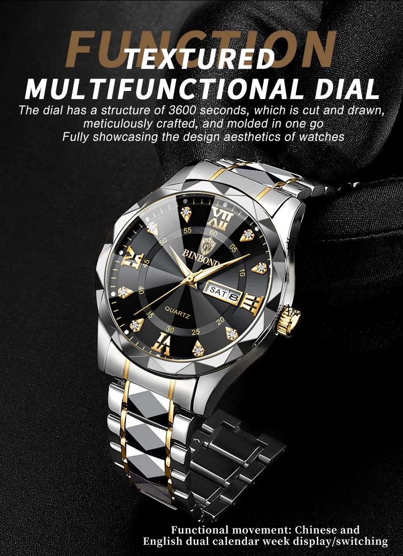 Watch For Men Binbond 2521 Business Casual Fashion Top Quality Luxury ...