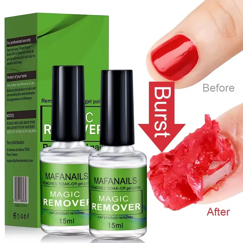 Dissolvant Vernis Semi Permanent - Magic Remover Gel Pour Ongle - 2pcs - Blanc - Au Quotidien