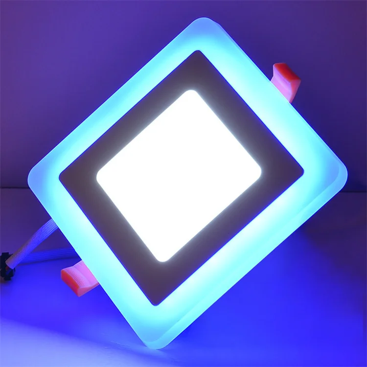 2 Colors Panel RGB Home LED Ceiling Light Decoration Recessed Panel Light Rgb Rgbw Color Changing Indoor Dimmable Spotlight