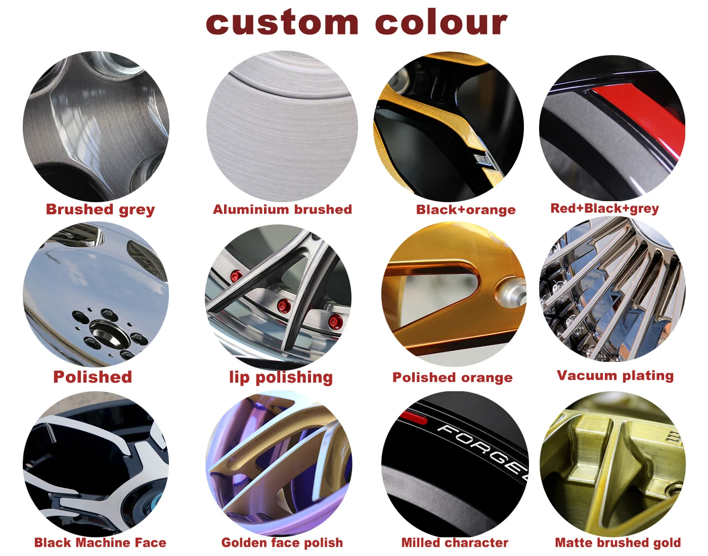 Custom Forged Rims Bc Chrome Deep Concave Car Wheel OEM 5x100 5x112 5x114.3 5x120 17 18 19 20 21 22 Inch Rims Forged Wheels