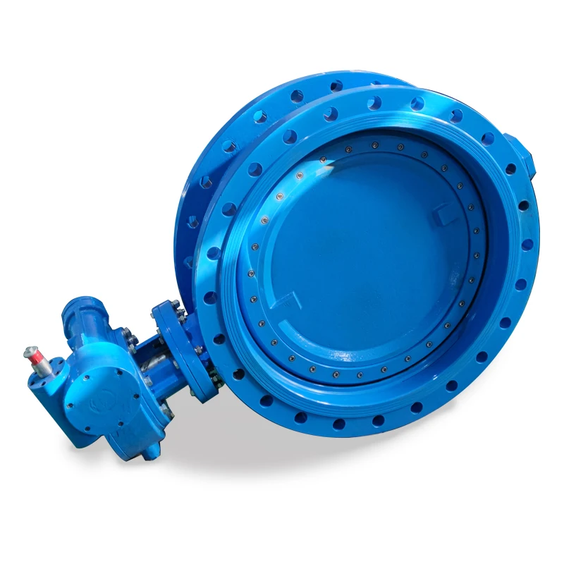 BS AWWA DN150 Manual Power Flanged Soft Sealing Double Eccentric Flange Butterfly Valve