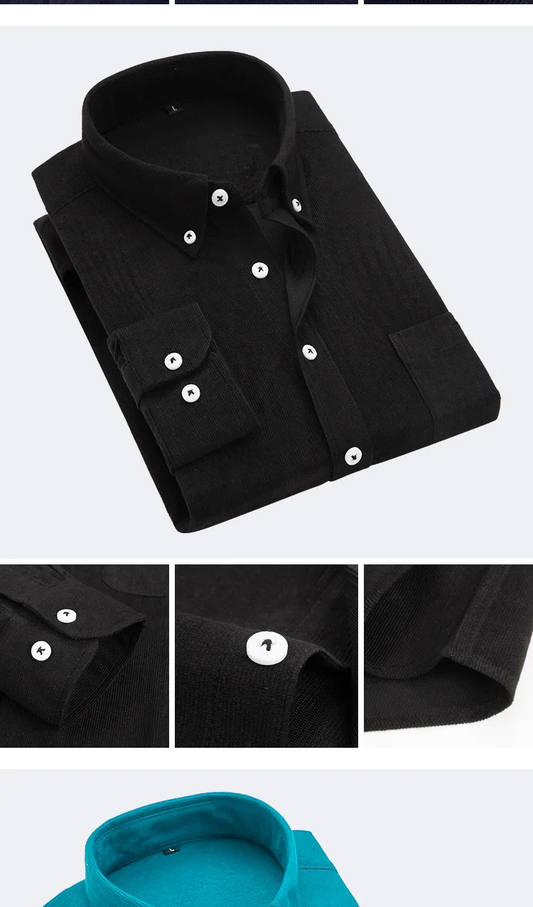 Herren Cordhemd Slim Fit Langarm Hemd Für Freizeit Und Alltag_voghion.com