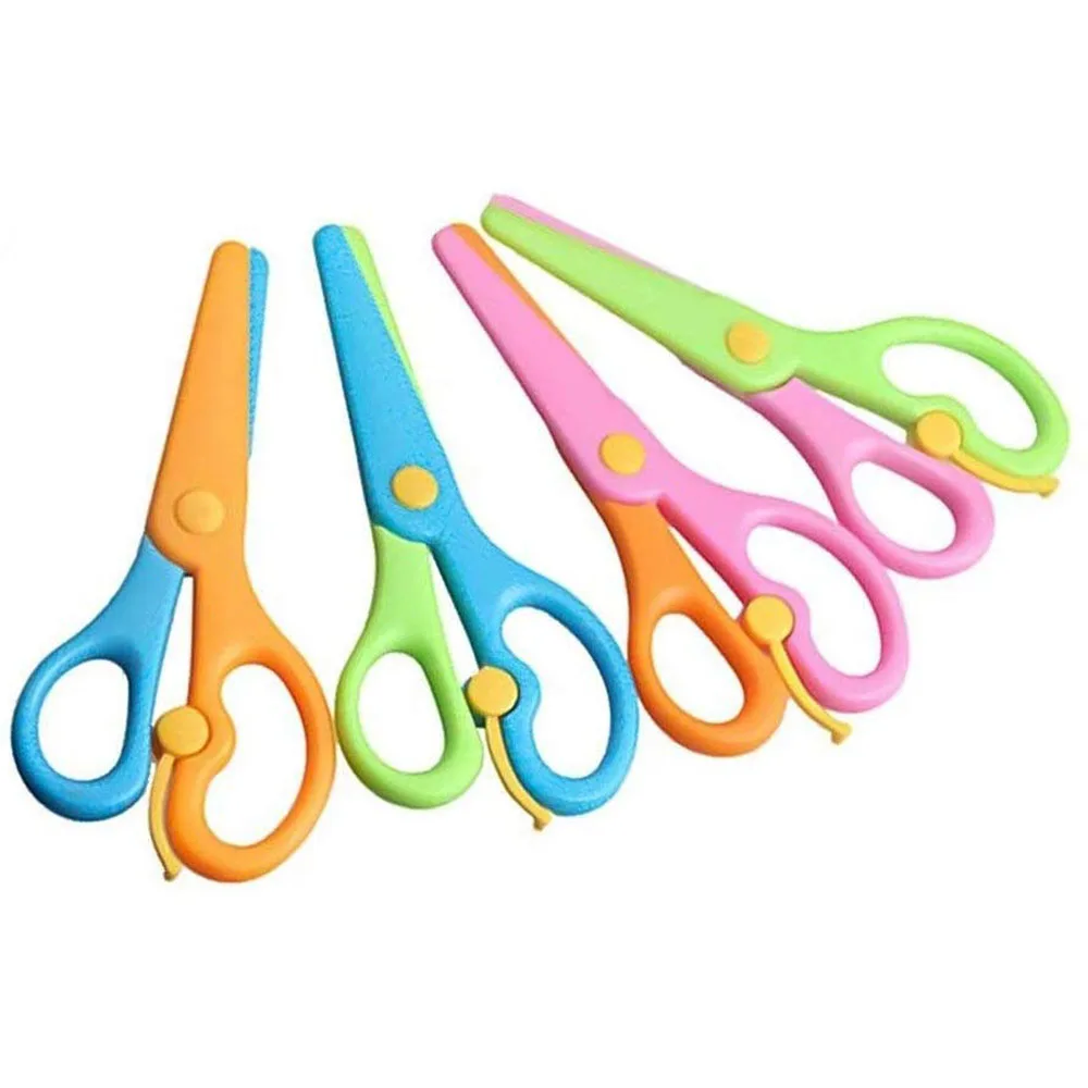 10 Pcs Kids Scissors, Children Blunt Tip Safety Scissors Plastic Handle  Handmade Scissors Preschool Training Scissors With Cm-scale For Scrapboo