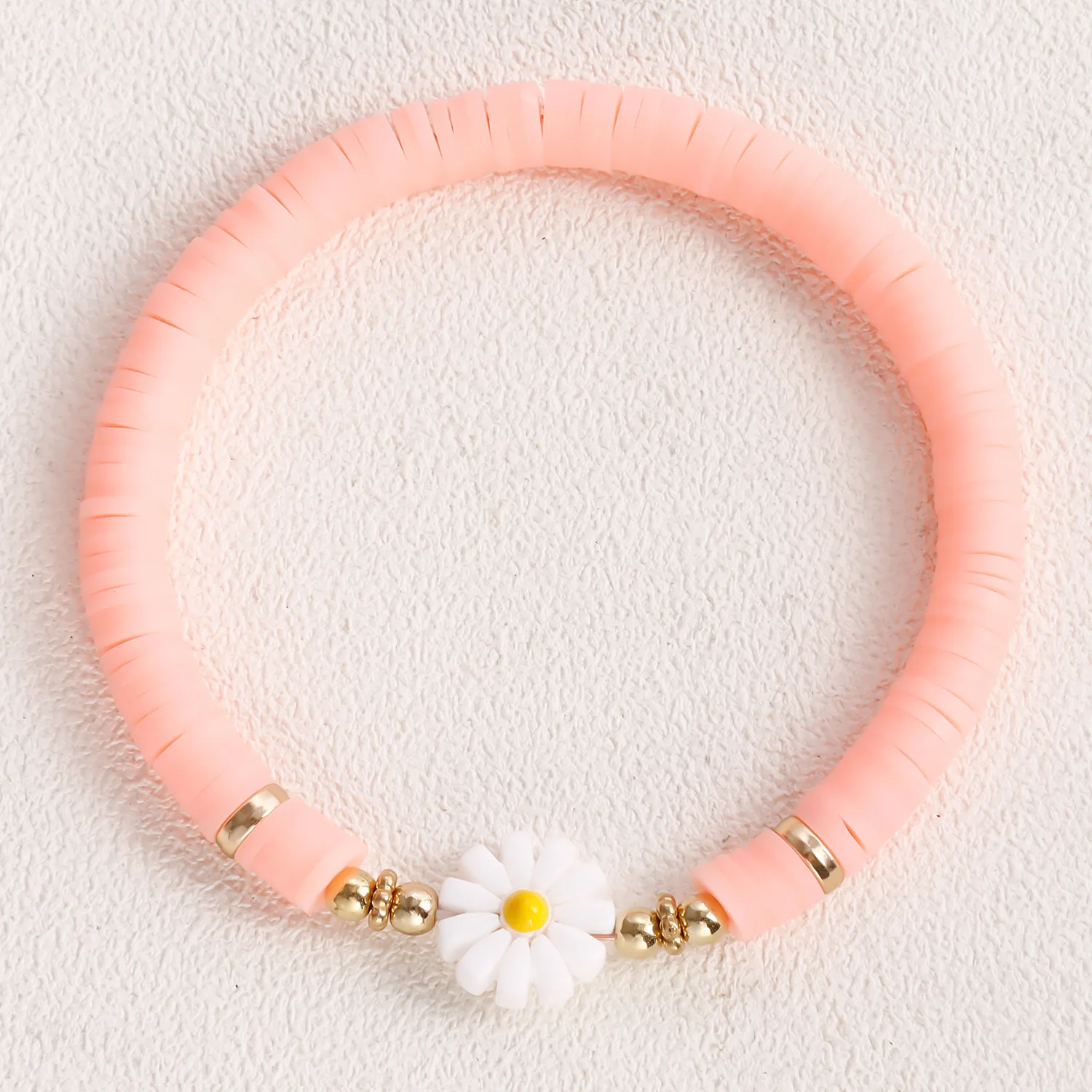 Wholesale Handmade Polymer Clay Daisy Flower Bracelets
