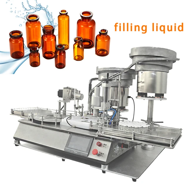 1-10ml Liquid Vial Filling Capping Machine Desktop Automatic Filling Capping Machine For Small Workshop