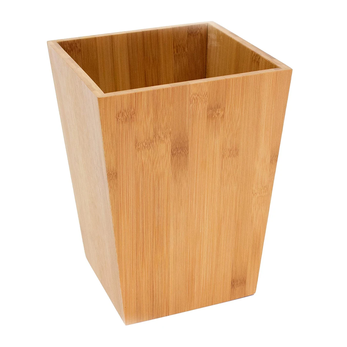 Bamboo Bathroom Garbage Can Wooden Trash Bin Recycling Waste Bins For