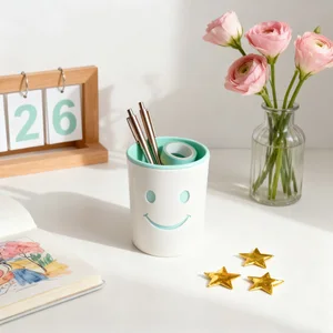 Bright Smiley Face Pen Organizer  Keeps Pens Handy + Adds a Cheerful Touch to Your Space