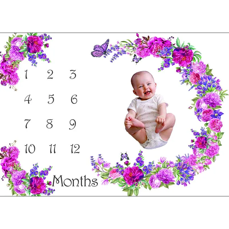 Newborn Sublimation Baby Blanket Soft Photo Props Memory Fleece Blanket Sublimation Baby