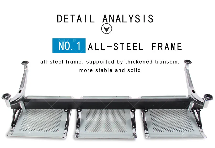 Public Backless Waiting Chair With Cushion hospital waiting room chairs