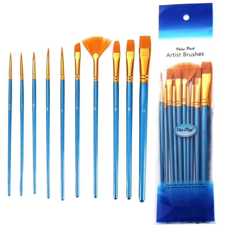 2 Sets Artist Paint Brush Watercolor Acrylic Oil P... – Grandado
