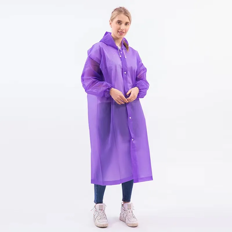 Portable Eva Raincoats For Adults Kids Reusable Rain Coat Biodegradable