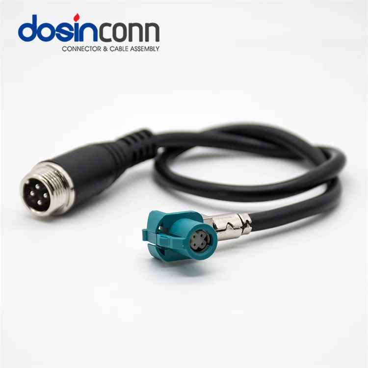 R/A HSD Z Code 4 Pins Female to GX12 4pins Male Cable