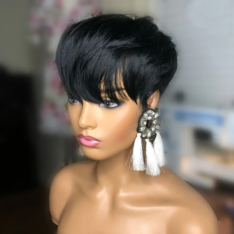 Pixie Cut Wigs 13x4 Lace Front Closure Wigs Human Hair Pre Plucked  Brazilian Virgin Hair Glueless Lace Straight Wigs For Woman - Buy Human Hair  Wig,Wigs,Pixie Cut Human Hair Wigs Product on