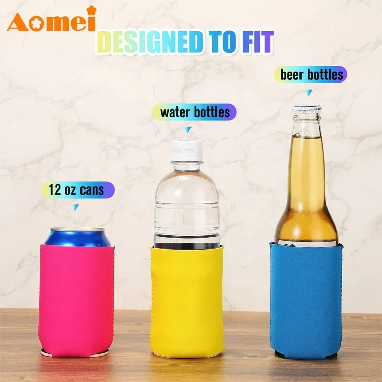 AOMEI Customized 12 16 OZ Blank Sublimation Smart Cheap 3 4 in 1 Thick Foam Drink Beer Bottles Can Cooler Stubby Holder
