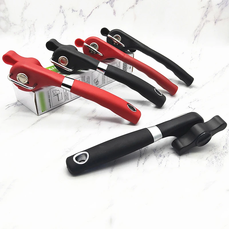 Multifunction Can Opener, K4 Stainless Steel Handheld Can Openers, Tin Can Opener with Smooth and Comfortable Safety Handle, Can Opener with