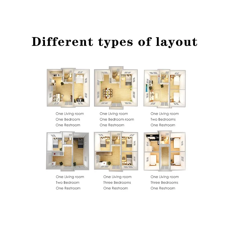 CGCH Foldable 40ft 20ft Double Layer Prefab Expandable House Mobile Villa Prefabricated Home 3 Bedroom With Kitchen