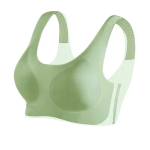 Custom Printed Logo Super Thin and Breathable Brassiere Bralette Vest for Women Wireless Push Bra Soft Padded Bra for Summer