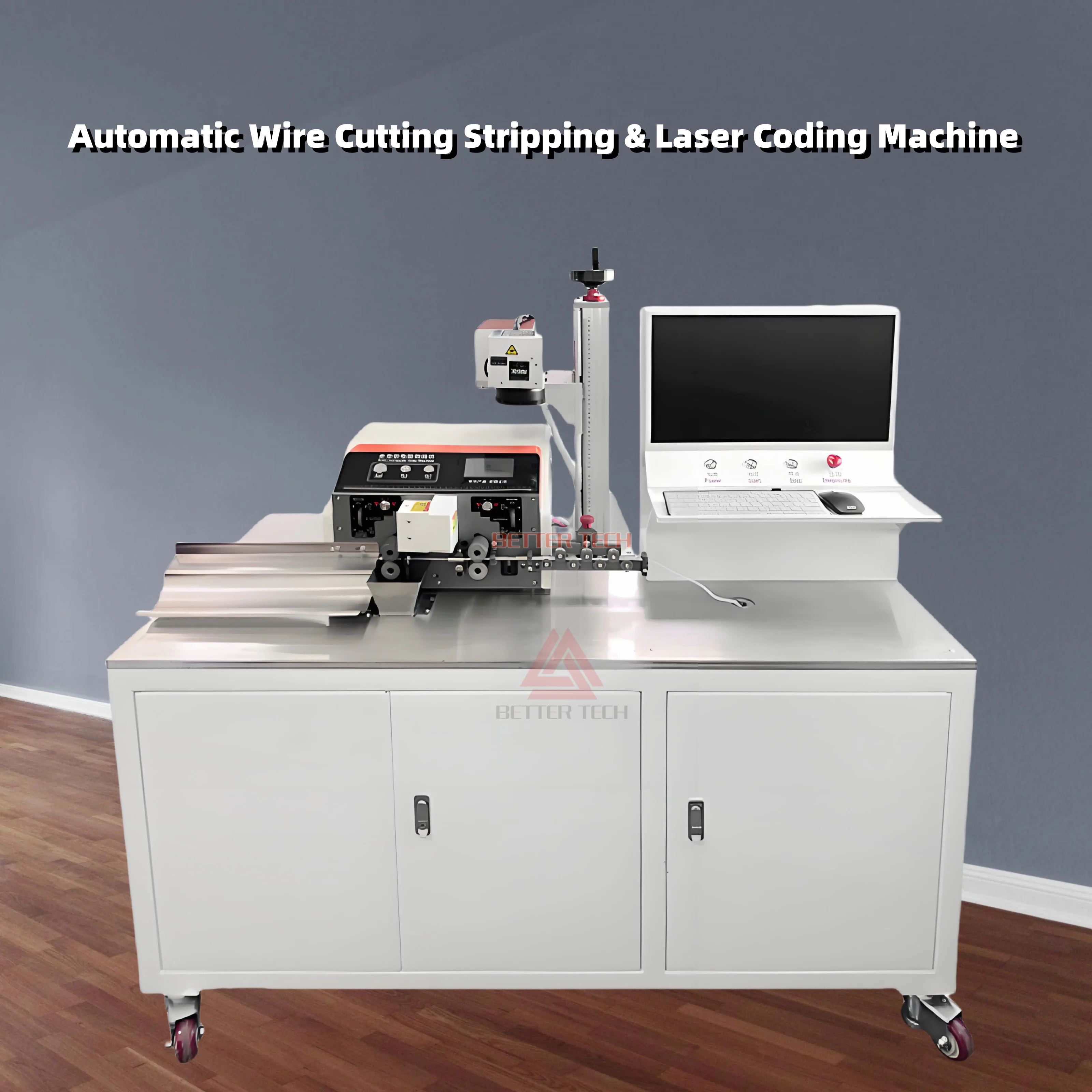 2025 Factory Upgraded Wires Cutting Stripping Laser Marking Machine ...