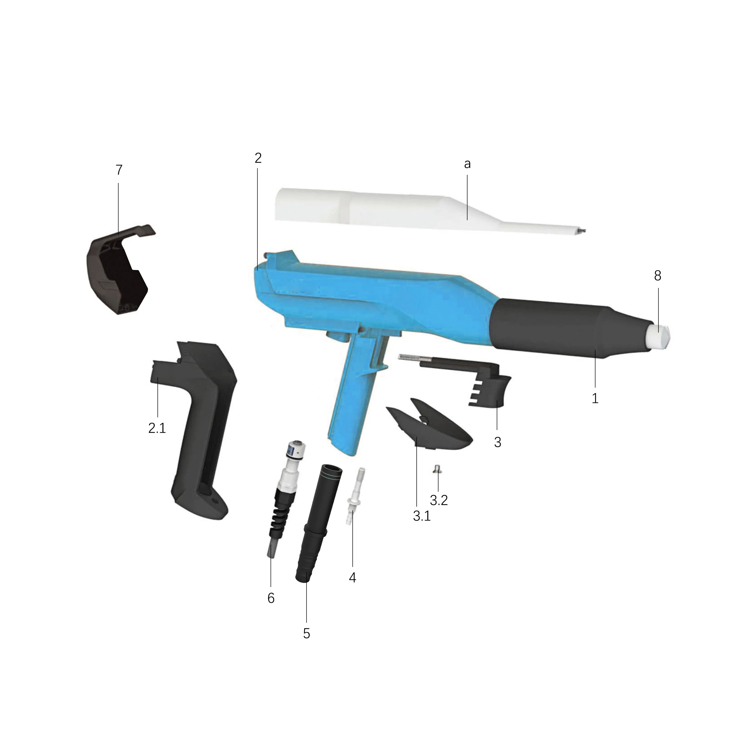 Galin DC01 New Efficiency Powder Coating Machine With Powder Spraying Gun