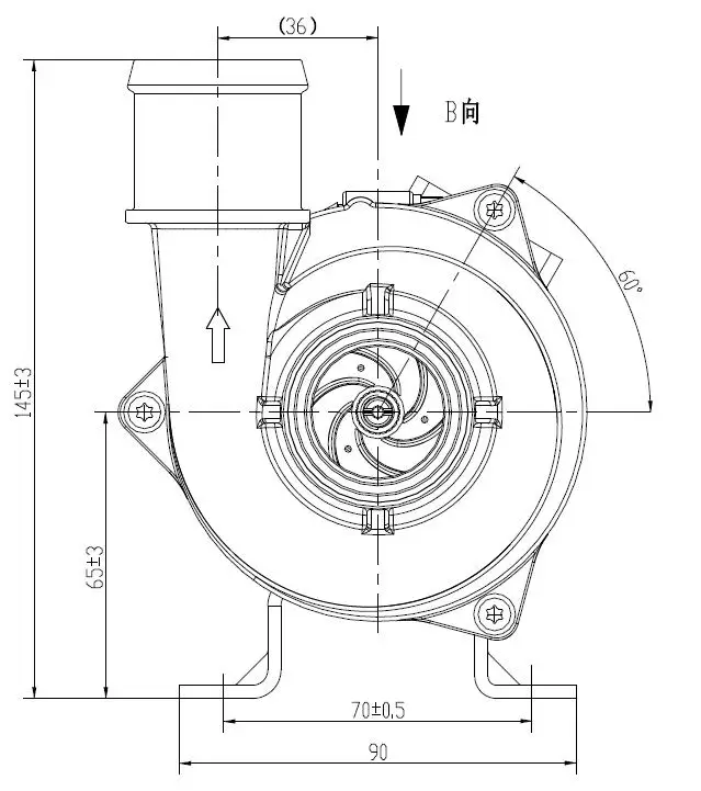 BLDC Water Pump 24VDC 250W 6000L/H Single Stage Centrifugal Pump for EV Battery Cooling with IP68 and 18 Months Warranty