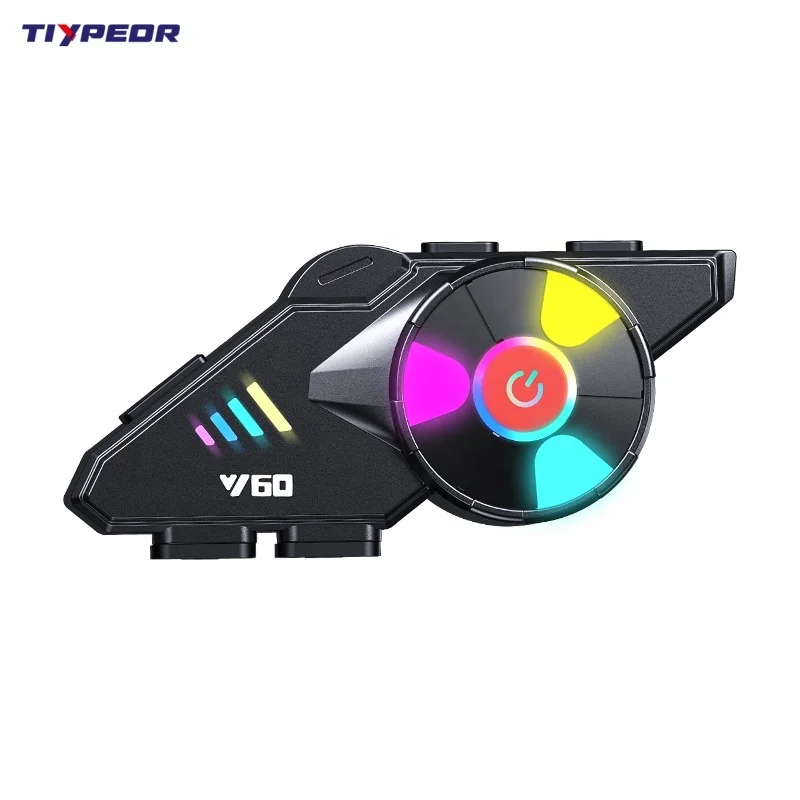 TIYPEOR Wireless Waterproof Dustproof Helmet Earphones Support Hands-Free Calling Connected Two Mobile Phones Long Battery Life